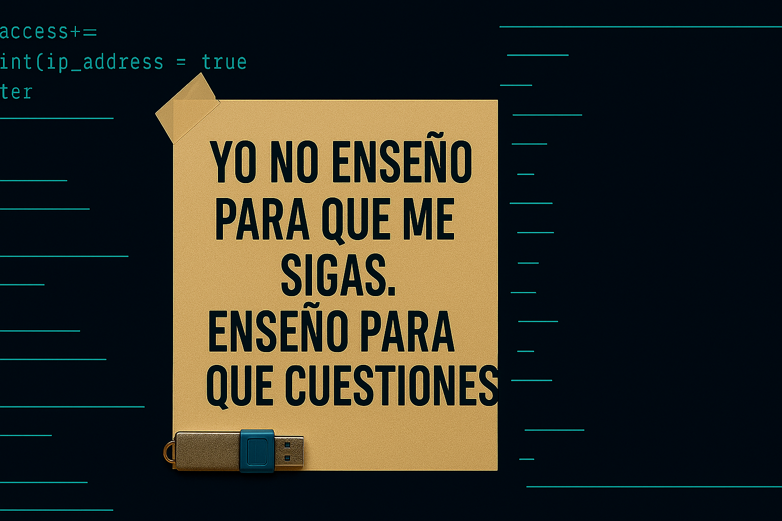 El Origen — Enseñar como se rompe un patrón